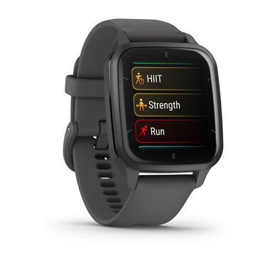 Смарт-часы Garmin (Гармин) Venu Sq 2, серые с серым силиконовым ремешком (010-02701-10) | Мототека